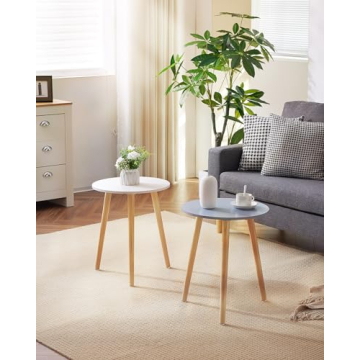 Stylish Apicizon Round Side Table for Bedroom and Living Room