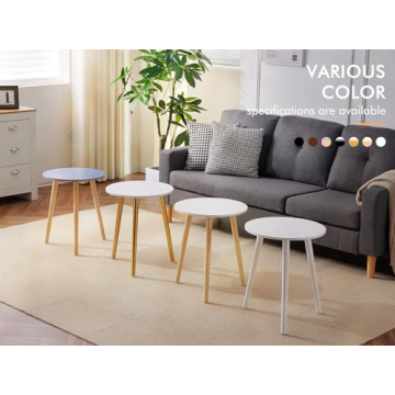 Stylish Apicizon Round Side Table for Bedroom and Living Room