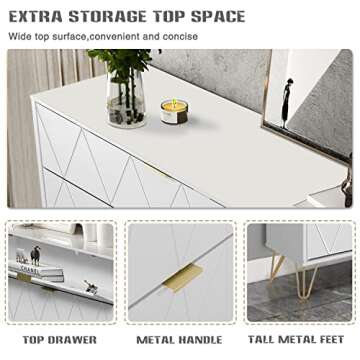 Anbuy Free Standing Shoe Storage Cabinet with Flip Drawers and Shelves, Narrow Organizer for Entryway, Modern White