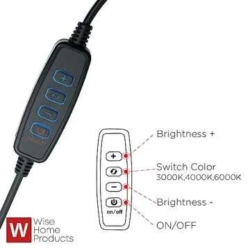 Wise Home Products Nordic Minimalist Linear LED Nordic Corner Floor Lamp - Corner Light - Warm Bedroom Lamp, Office, Gaming, Living Room, Apartment