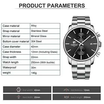 GOLDEN HOUR Men's Chronograph Watch - Stylish & Waterproof