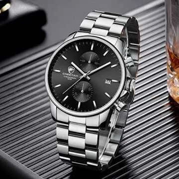 GOLDEN HOUR Men's Chronograph Watch - Stylish & Waterproof