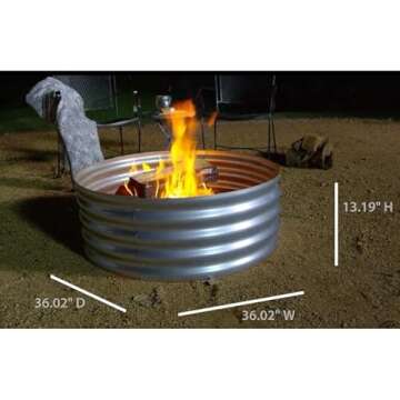GHP Group Pleasant Hearth Infinity Fire Ring - Silver Finish
