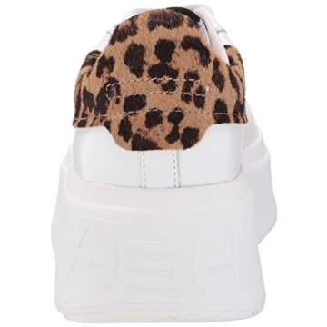 ASH womens Low-top Lace-up Platform Sneaker, White/Black/Tan, 11 US