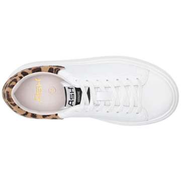 ASH womens Low-top Lace-up Platform Sneaker, White/Black/Tan, 11 US