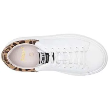 ASH womens Low-top Lace-up Platform Sneaker, White/Black/Tan, 11 US