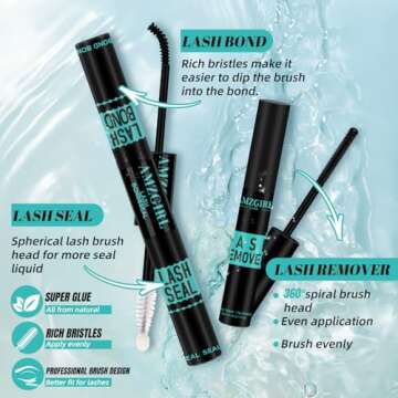 DIY Eyelash Extensions Kit - 168Pcs with Tools & Glue