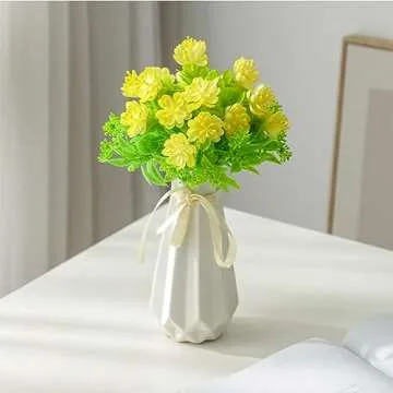 Stylish 7.9" Origami Ceramic Flower Vase for Home