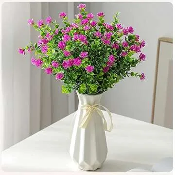 Stylish 7.9" Origami Ceramic Flower Vase for Home