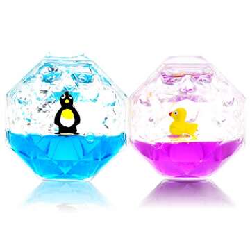 YUE MOTION - Liquid Motion Bubbler for Kids & Adults [3-Pack] | Liquid Timer for Sensory Play, Calming &Relaxing, Autism Toys | Sensory Desk Toys (Style#2)