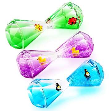 YUE MOTION - Liquid Motion Bubbler for Kids & Adults [3-Pack] | Liquid Timer for Sensory Play, Calming &Relaxing, Autism Toys | Sensory Desk Toys (Style#2)