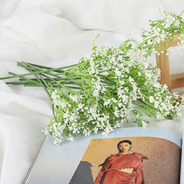 SzJias Artificial Hanging Plants Fake Hanging Plant Faux Plants Greenery Vine Plastic Plants for Outdoor UV Resistant (2 Pcs) (4)