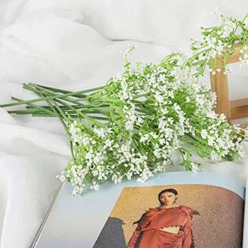 SzJias Artificial Hanging Plants Fake Hanging Plant Faux Plants Greenery Vine Plastic Plants for Outdoor UV Resistant (2 Pcs) (4)