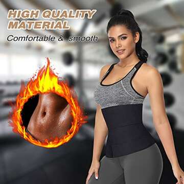 MECAPO Waist Trainer for Women - Waist Wrap, with Loop Design, Plus Size, Tightness Adjustable & Non-Slip, Flexible for Stomach, Lower Belly Fat, Post Partum Black