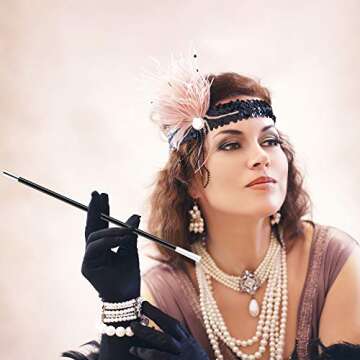 Stylish 1920s Costume Fake Holder for Parties and Events