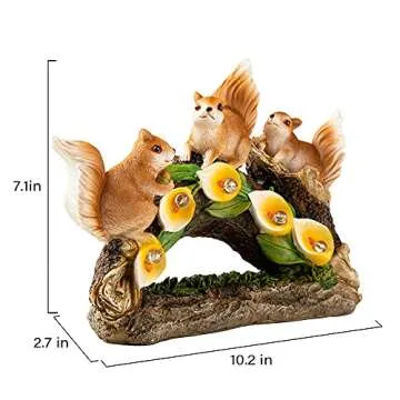 GIGALUMI Solar Squirrel Statue - Eco-Friendly Garden Decor