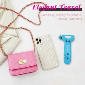 SINSEN Car Safety Hammer, Automotive Window Breaker and Seatbelt Cutter for Women, Roadside Emergenc...