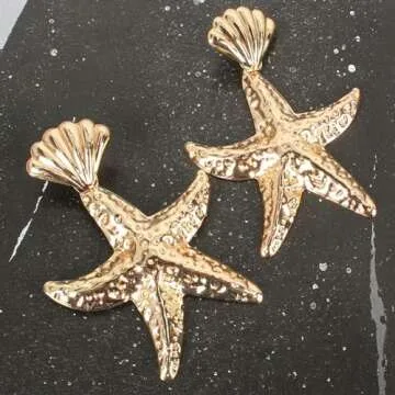 Elegant Starfish Earrings for Women - Beach Jewelry