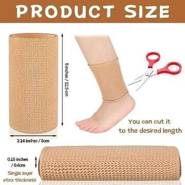 Suhine 4 Pcs Ankle Sleeve Ankle Gel Sleeves Ice Skate Guards Padded Protector Moisturizing Gel Socks...