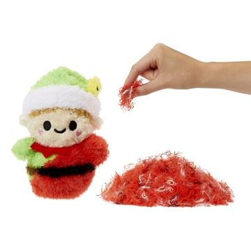 Fluffie Stuffiez Holiday Santa Small Collectible Feature Plush, Surprise Reveal Unboxing with Huggab...