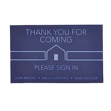 Juvale Open House Sign In Book and Tent Cards