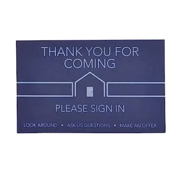 Juvale Open House Sign In Book and Tent Cards