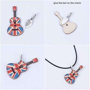 Pandahall 50pcs Alloy Antique Silver Leaf Glue-on Flat Pad Bails Pad Pendant Bails Cabochon Setting Jewelry Findings Hole: 4x6mm