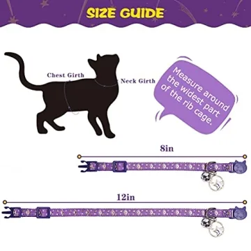 PUPTECK Adjustable Moon Star Cat Collars 3 Pack