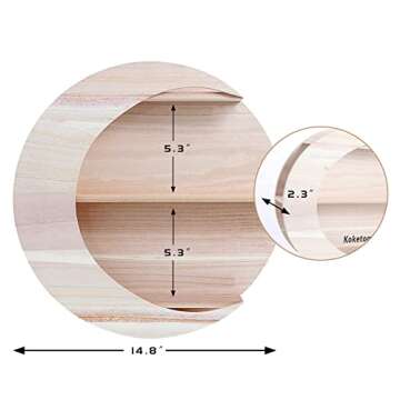 KOKETOMI Crescent Moon Shelf - Unique Home Decor Gift