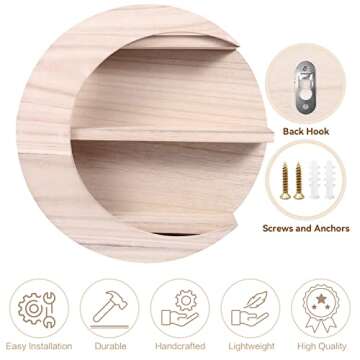 KOKETOMI Crescent Moon Shelf - Unique Home Decor Gift