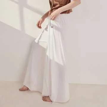 Stylish Organic Pima Wide Leg Pants for Comfort