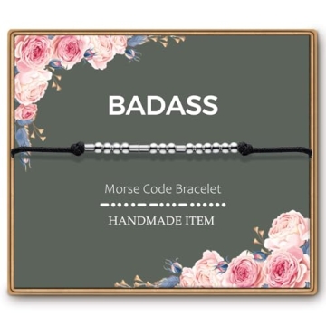 ASELFAD Morse Code Bracelets Christmas Gifts for Women