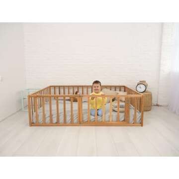 Montessori Twin Floor Bed for Safe Sleep and Independence