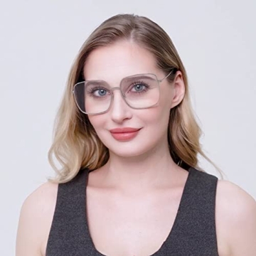 Oversized Silver Square Reading Glasses - Stylish & Functional