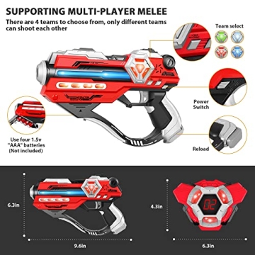 Exciting Laser Tag Guns Set of 4 for Family Fun