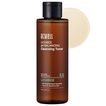 ACWELL Licorice pH Balancing Korean Toner for Cleansing 5.07 fl.oz. - Alcohol-Free PH5.5 Hydrating F...