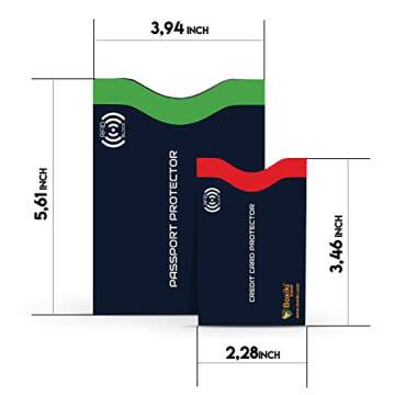 Boxiki Travel RFID Passport Holder and Card Sleeves