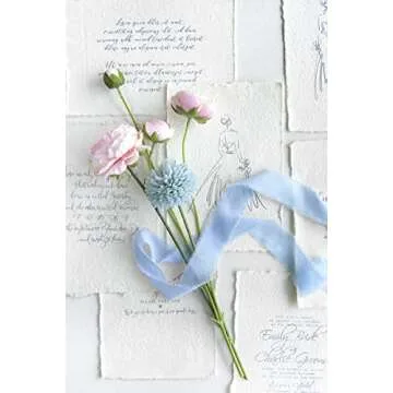 Kainonnan 3 Rolls Blue Ribbons Handmade 1.5" x 7Yd Chiffon Ribbon for Gifts Wrapping, Wedding Invitations Wedding Bouquets Decor (Blue)