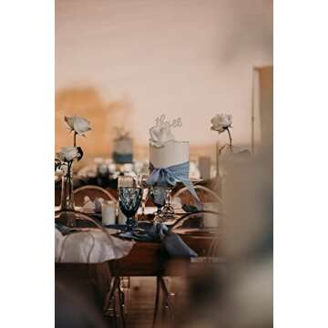 Kainonnan 3 Rolls Blue Ribbons Handmade 1.5" x 7Yd Chiffon Ribbon for Gifts Wrapping, Wedding Invitations Wedding Bouquets Decor (Blue)