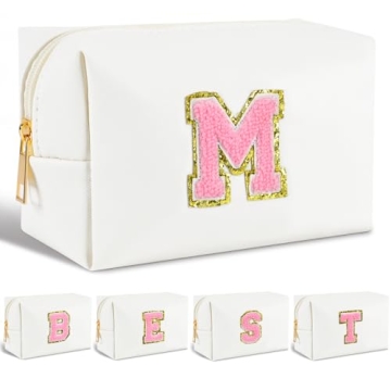 Personalized Initial Makeup Bag - Stylish Gift for Women, Teens & Friends