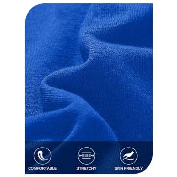 MEROKEETY Women's 2024 Summer Short Sleeve Maxi Dress V Neck Split Loose Casual Beach Long Dresses, RoyalBlue, Medium