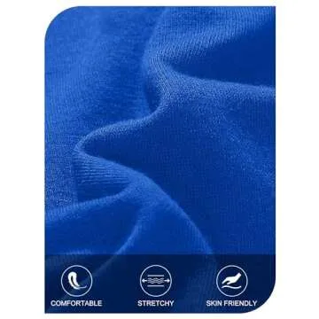 MEROKEETY Women's 2024 Summer Short Sleeve Maxi Dress V Neck Split Loose Casual Beach Long Dresses, RoyalBlue, Medium