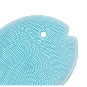 Innobaby Bathin Smart Silicone Cradle Cap Brush for Baby, Essential for Dry Skin & Eczema, Silicone Scrubber & Gentle Exfoliator with Suction Handle, Quick Dry Food Grade Silicone, Blue