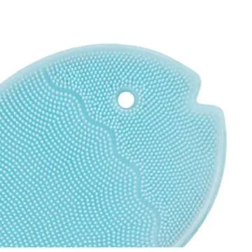 Innobaby Bathin Smart Silicone Cradle Cap Brush for Baby, Essential for Dry Skin & Eczema, Silicone Scrubber & Gentle Exfoliator with Suction Handle, Quick Dry Food Grade Silicone, Blue