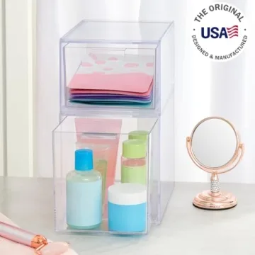 Stackable Clear Plastic Organizer Drawers Made in USA
