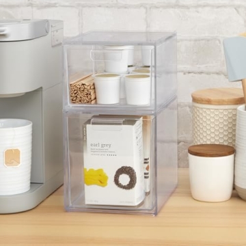 Stackable Clear Plastic Organizer Drawers Made in USA