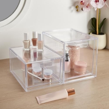 Stackable Clear Plastic Organizer Drawers Made in USA