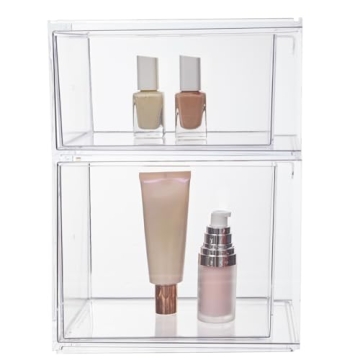 Stackable Clear Plastic Organizer Drawers Made in USA