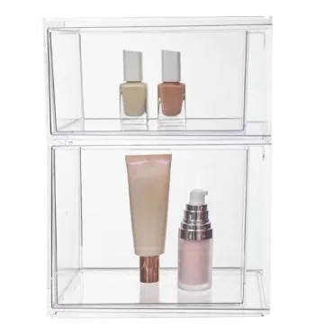 Stackable Clear Plastic Organizer Drawers Made in USA