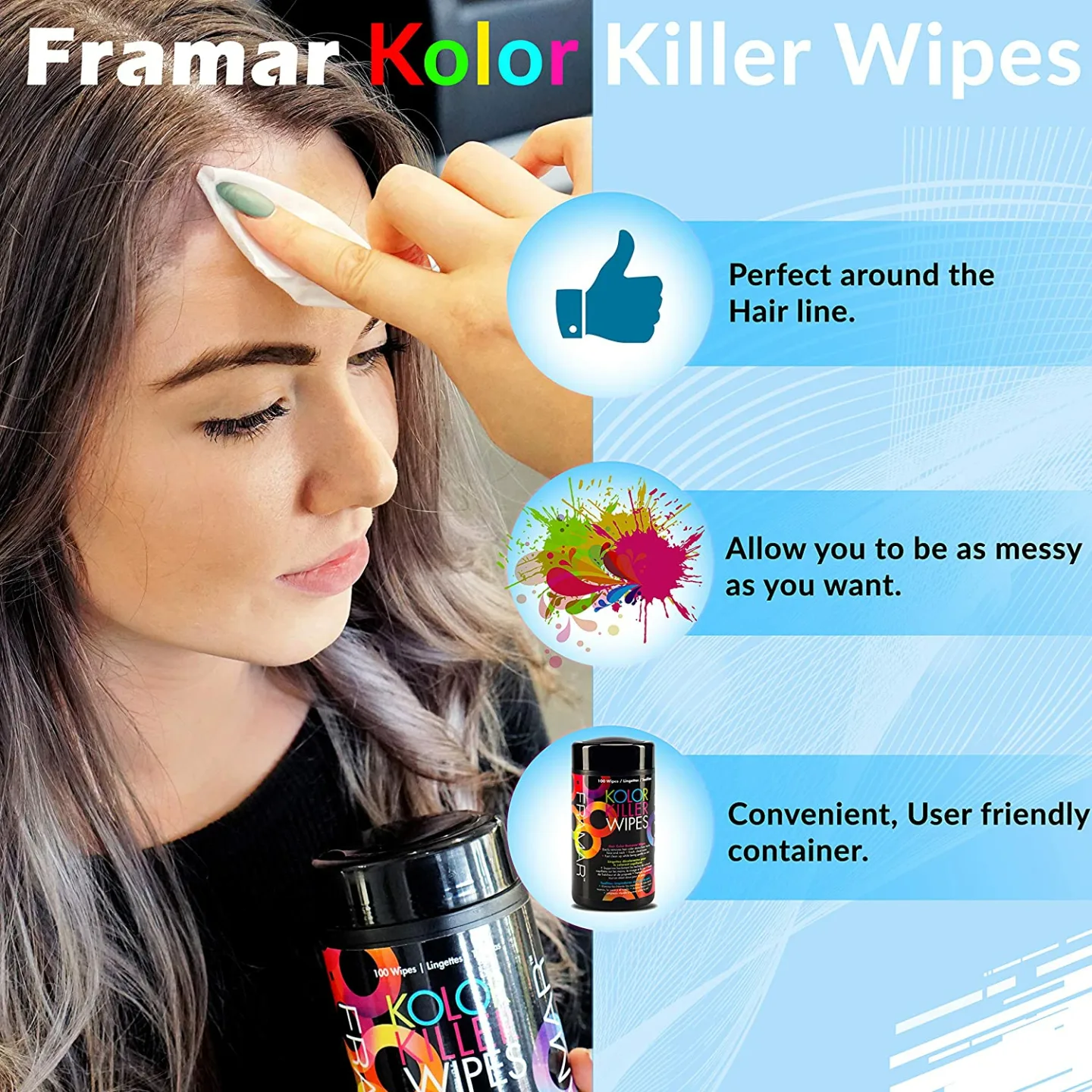 Framar Kolor Killer Wipes Hair Dye Remover 100 Count